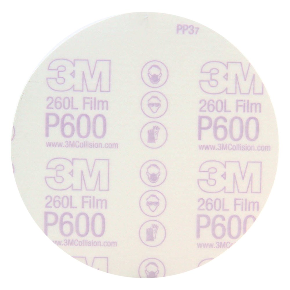 3M 01321 Stikit 260L Finishing Film Discs P600 6" Diameter Package of 100 NEW 