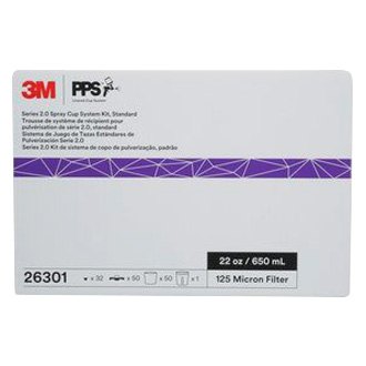 3M - 26301 - PPS Series 2.0 Spray Cup System Kit, Standard (22 fl oz, 650 ml), 125 Micron Filter