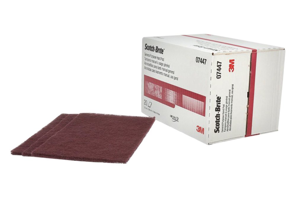 3M™ 7447B PRO Scotch-Brite Sanding Pad - Very Fine - Red - 360 - 400 Grit -  6x9 - Alum Oxide - Bulk Pack