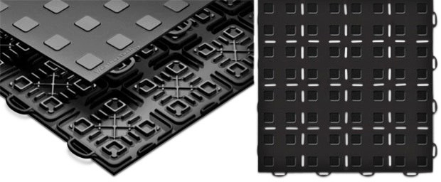 12x12 Tiles With Built-In Fluid Drainage Slots
