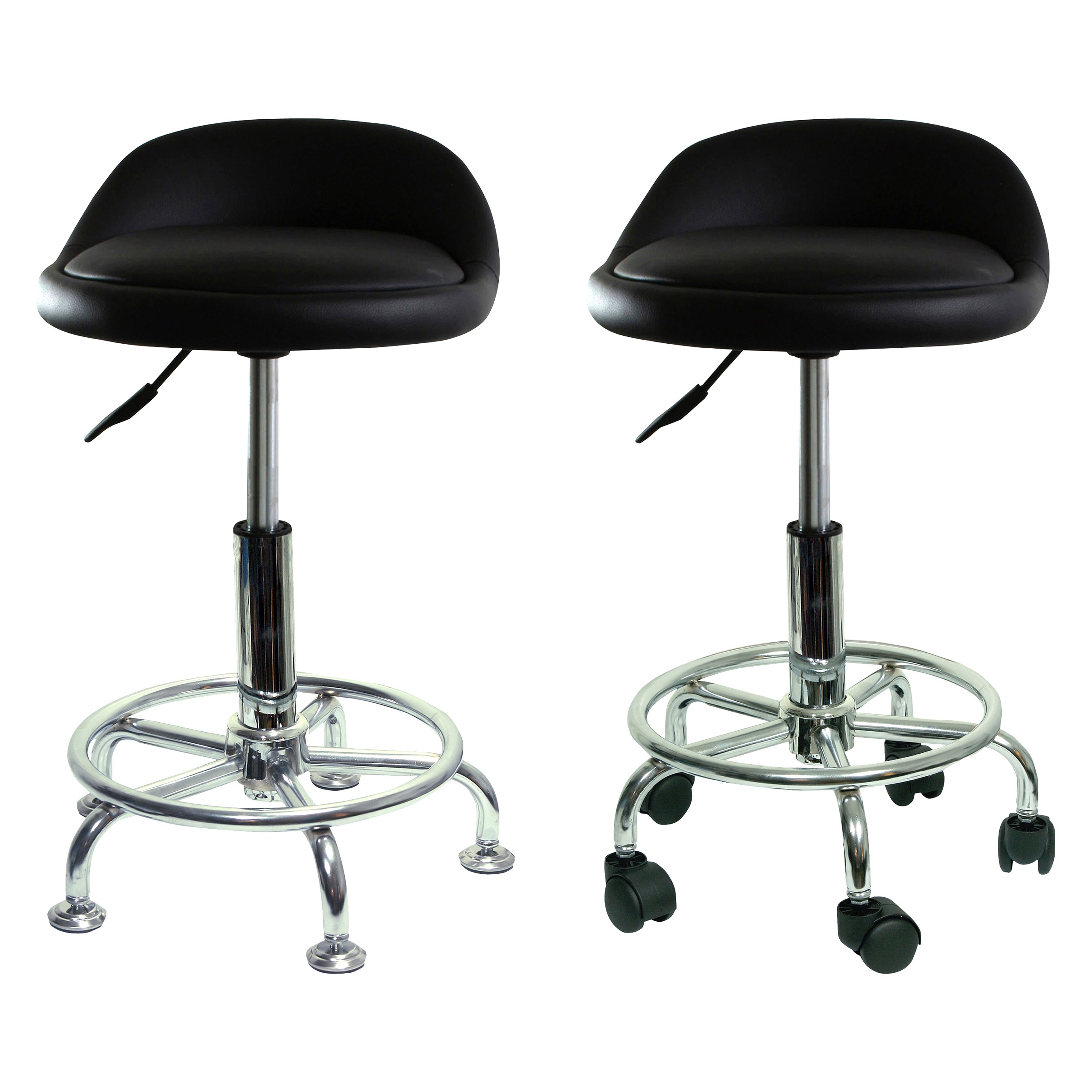 Buffalo Corporation® BS2304CSET 2Piece Black Shop Stool Set