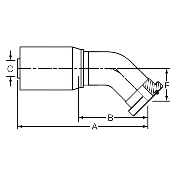 Dayco Bw Pg 3 4 X 4 72 Steel Sae 45 Bent Tube Flange Code 62 Permanent Crimp Coupling With O Ring Toolsid Com