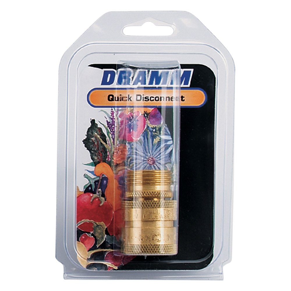 Dramm 60-22729 Heavy-Duty Brass Quick Disconnect Hose Adapter 3/4 Dia in. 