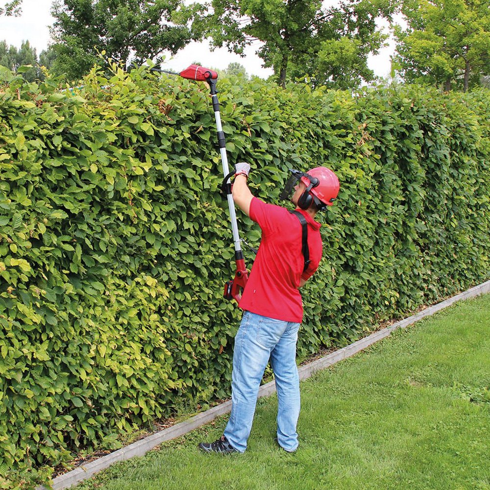 einhell telescopic hedge trimmer cordless