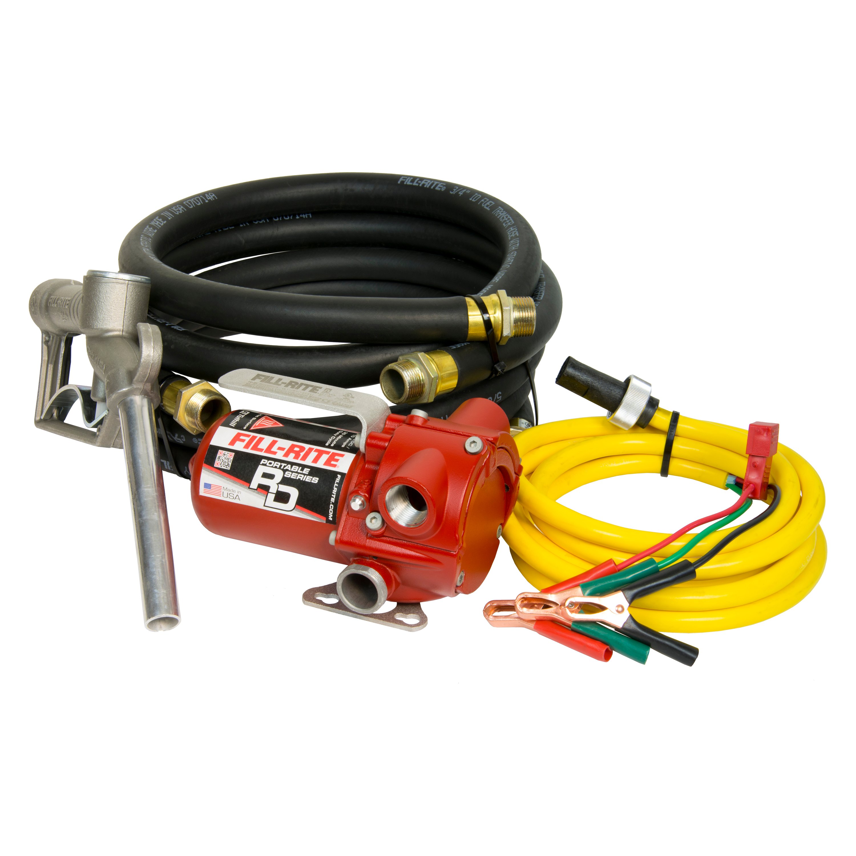 FillRite® RD1212NH RD™ 12 GPM 12 V DC Portable Fuel Transfer Pump with Hose and Nozzle