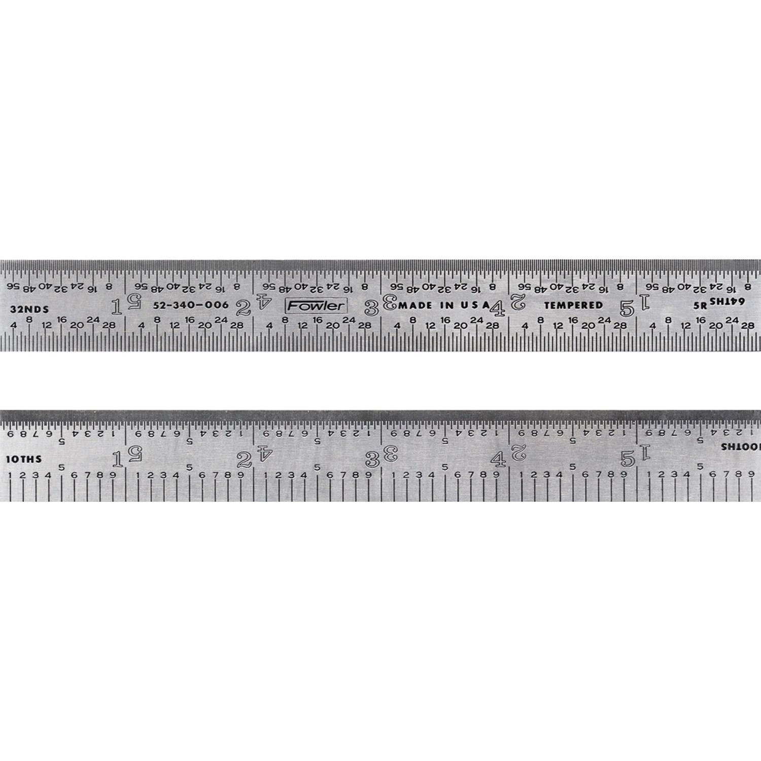 Fowler High Precision® SAE Steel 5R Rigid Ruler