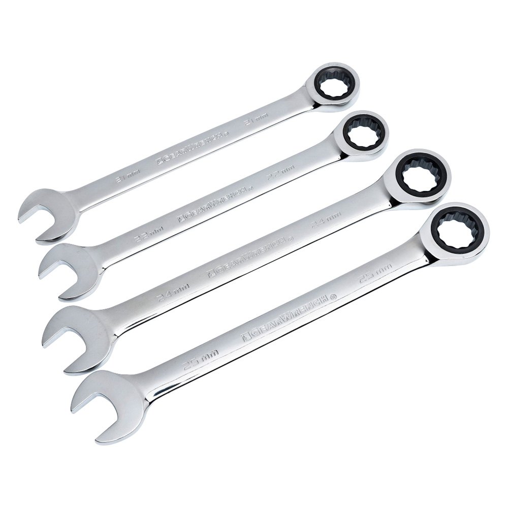 GearWrench® 9413 - 4-piece 21 to 25 mm 12-Point Straight Head 72-Teeth ...