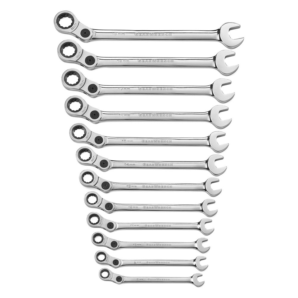 GearWrench® 85488 - 12-Piece Metric 12-Point Pivot Head Ratcheting ...