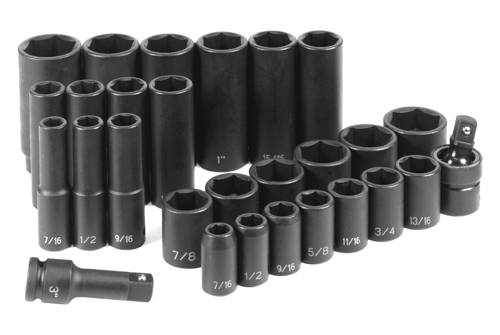 thumbnail image 2 of Grey Pneumatic 2020M 1/2" Drive X 20mm Standard Socket – 6-Point, Impact Grade 2 of 6