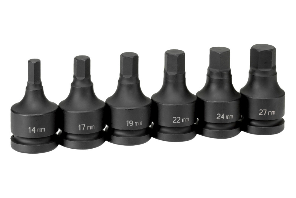 Grey Pneumatic 18-Piece 1/2" Drive Impact Hex Bit Socket Set - Metric & SAE, #1598HC