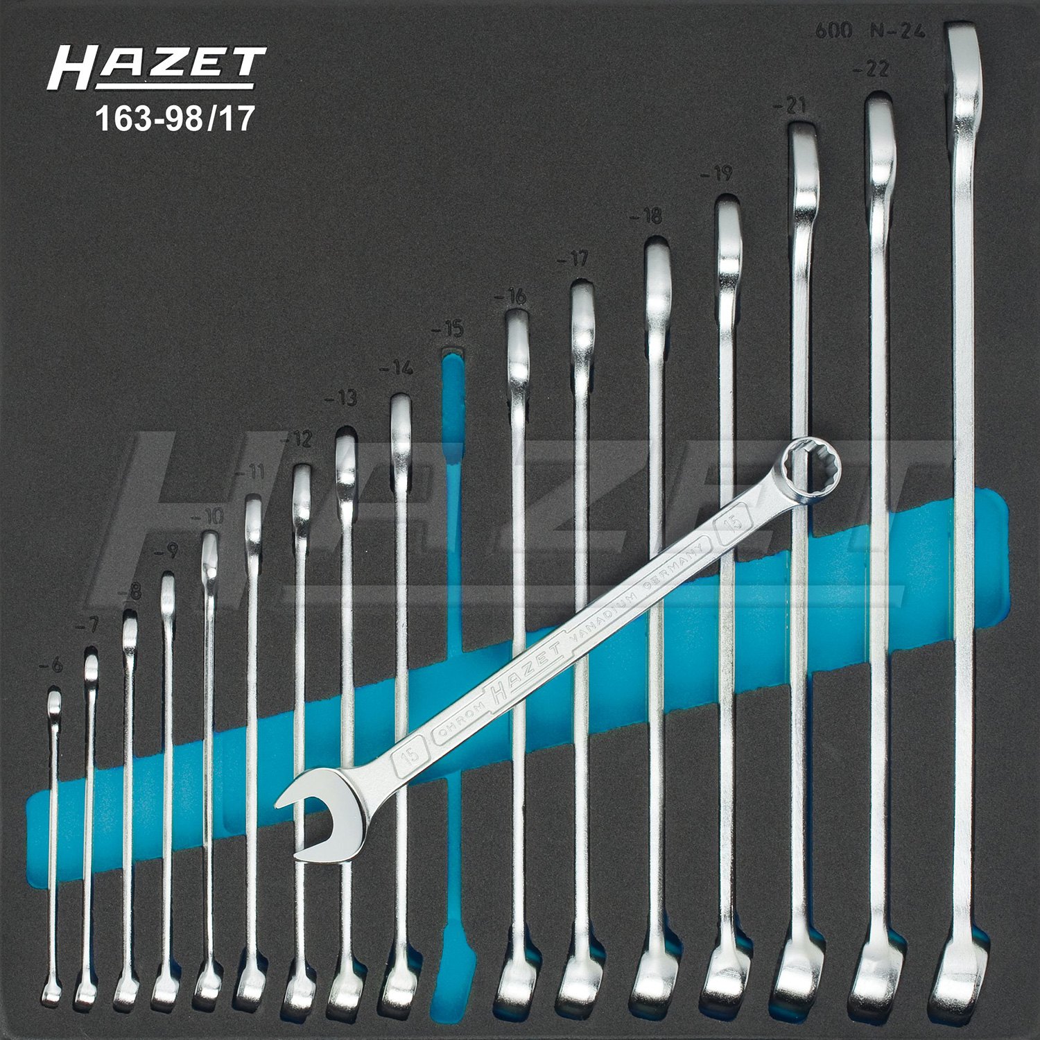 Silver Hazet 11 mm Ratcheting Combination Wrench 