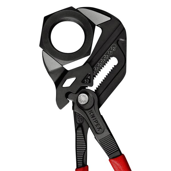 Knipex® - Smooth Jaws Dipped Handle Push Button Ratcheting Tongue ...
