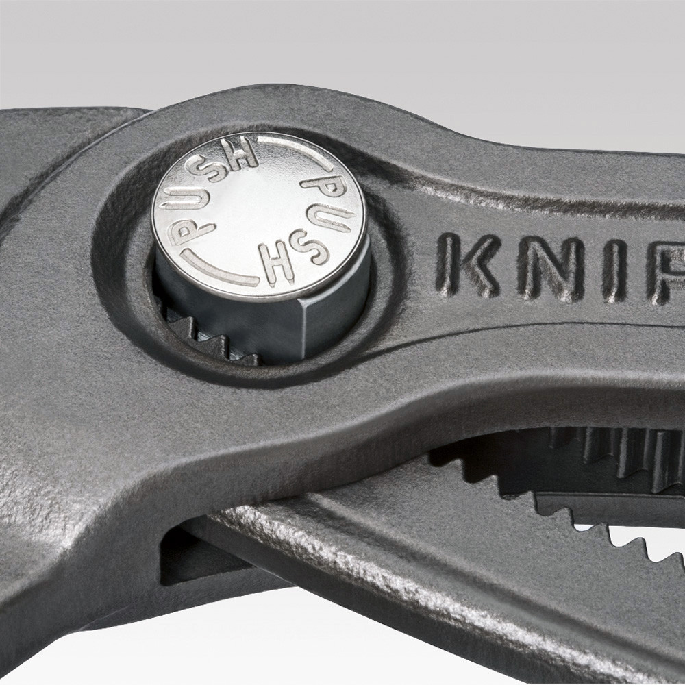 Knipex Cobra 10" V-Jaw Tongue And Groove Pliers – Serrated, 87 01 250 (8701250)