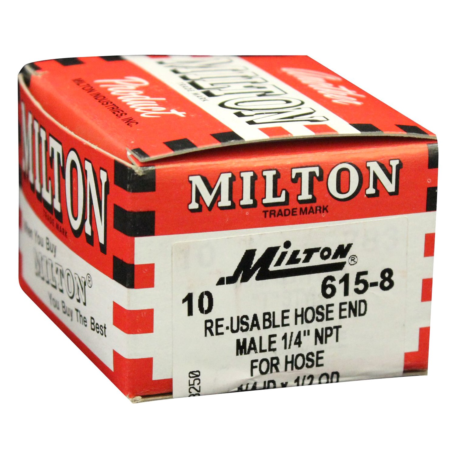 1/4" X 1/2" Milton Industries 615-8 Reusable Hose End 6158 
