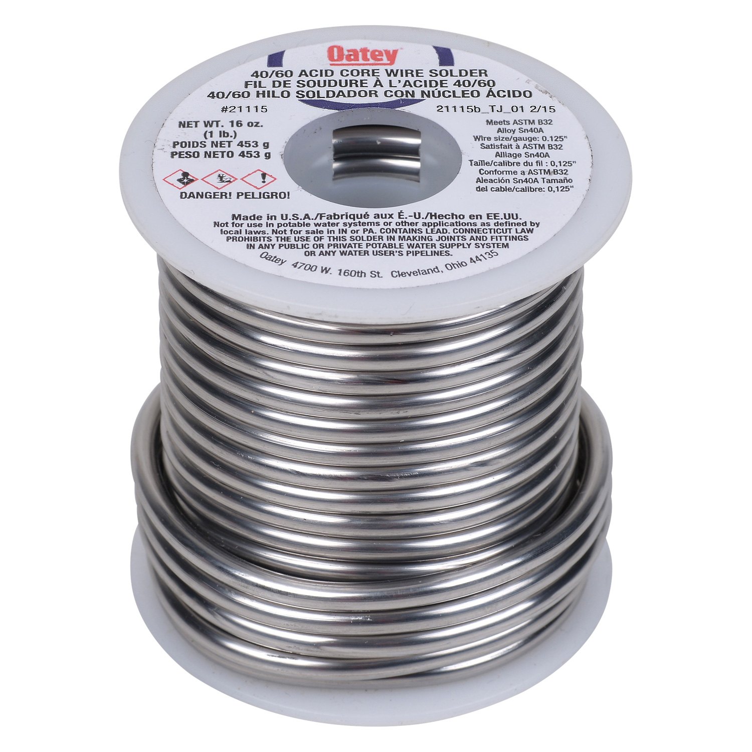 Oatey® 21115 16 oz. 40/60 General Purpose Repair Acid Flux Core