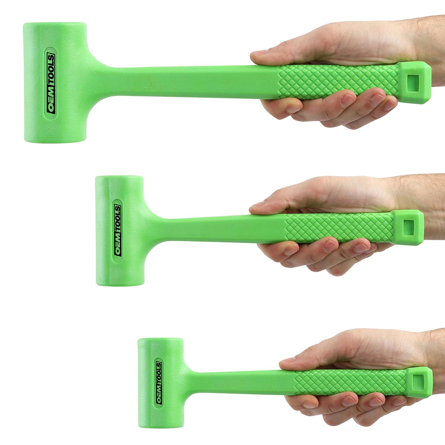 OEM Tools® 25517 - 3-piece Rubber Handle Dead Blow Hammer Set 