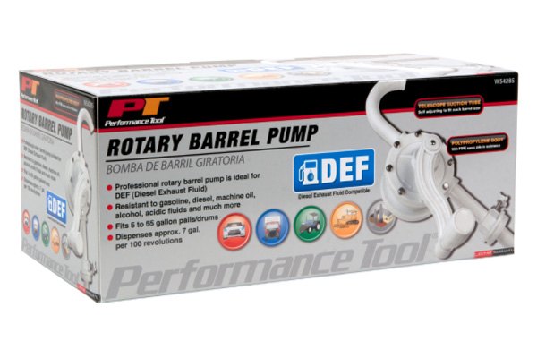 Performance Tool W54285 DEF Rotary Barrel Pump For 55 Gallon Drums Diesel Exhaust Fluid