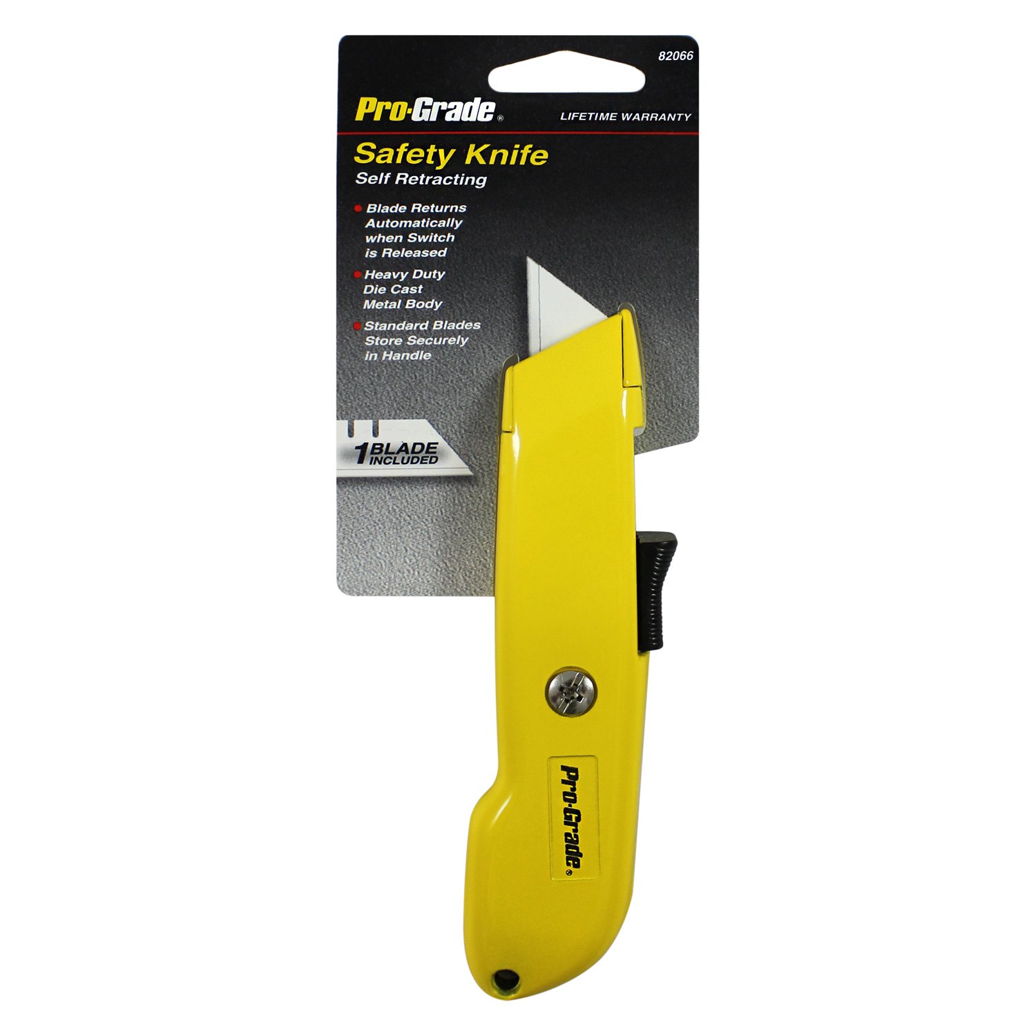 Pro-Grade® 82066 - Safety Self-Retractable Utility Knife - TOOLSiD.com