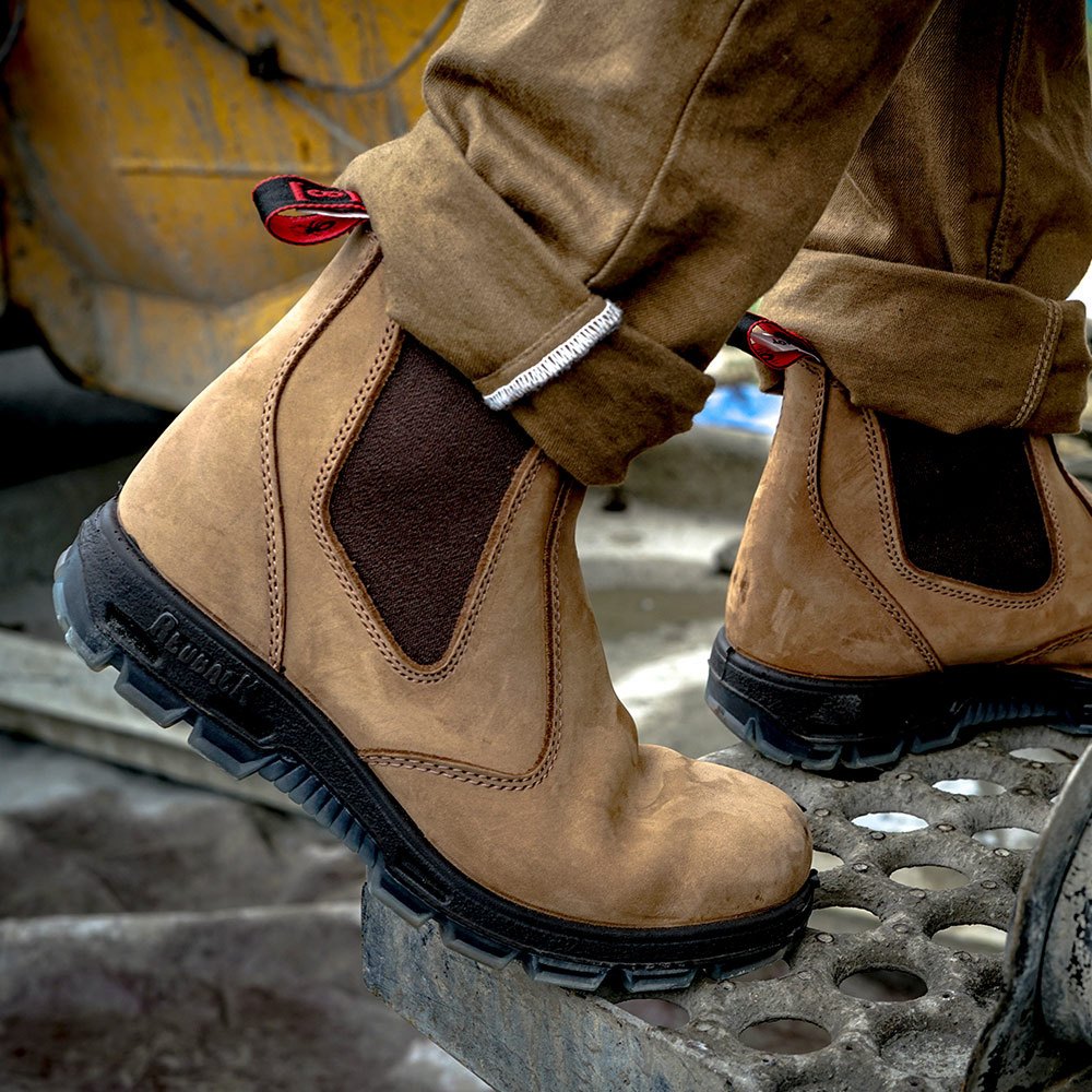redback slip on steel toe boots