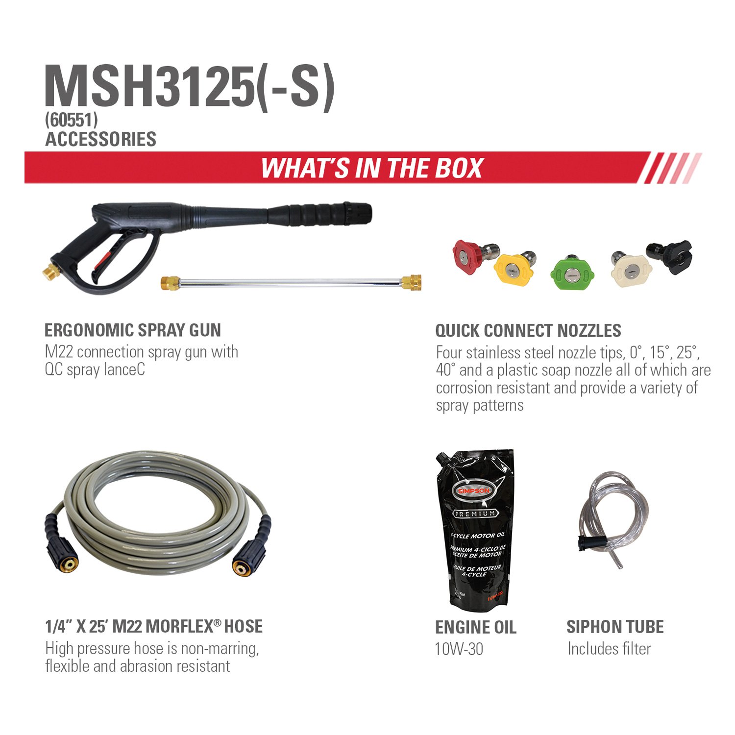 Simpson Cleaning® 60551 - MegaShot™ 3200 psi 2.5 GPM Gas Pressure