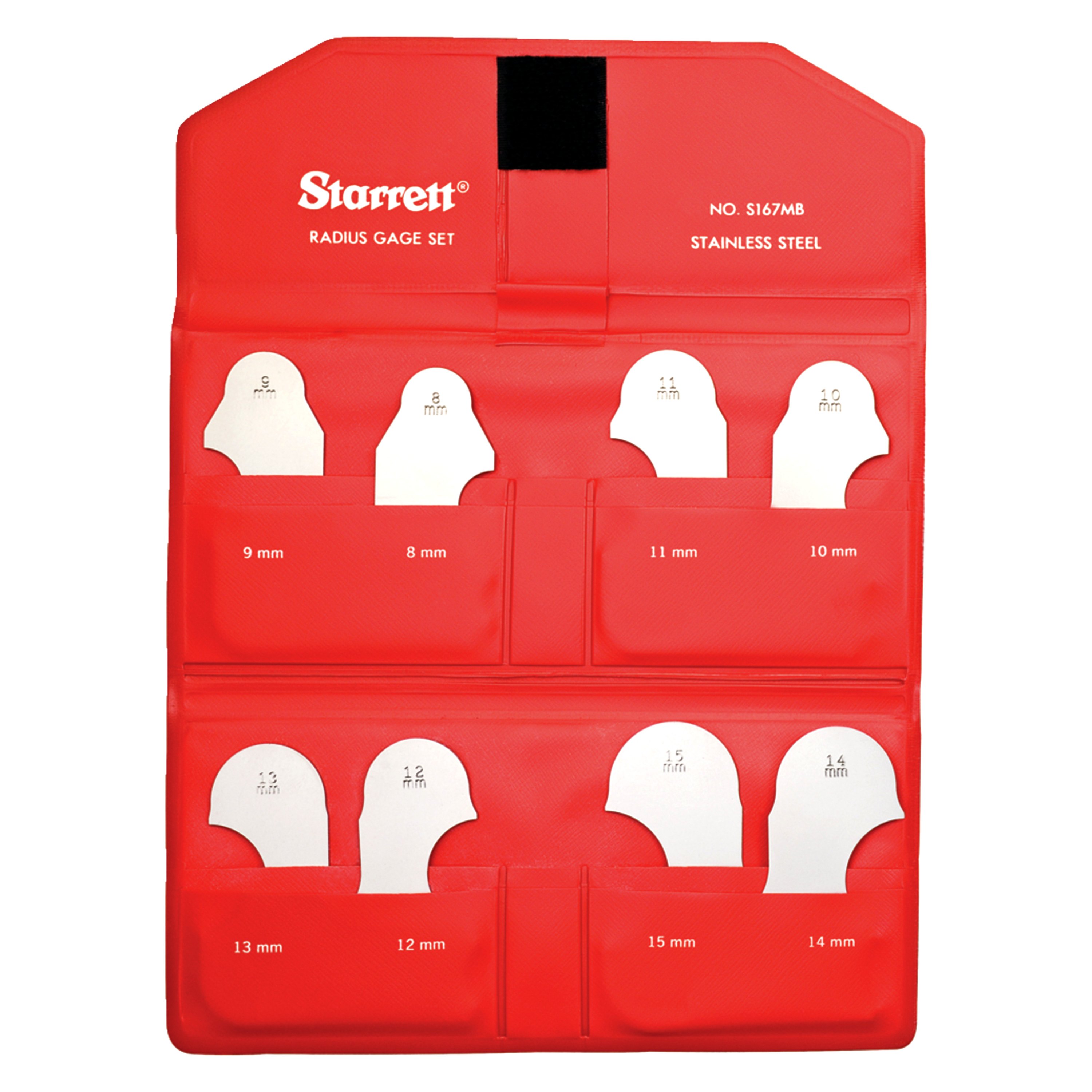 Starrett® 167 Series™ Metric Radius Gauge Set