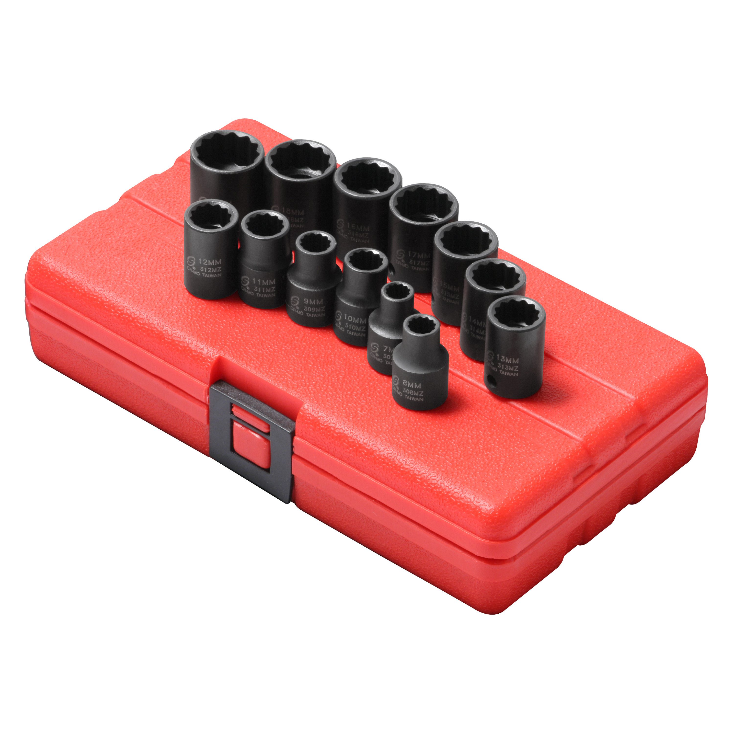 thumbnail image 2 of Sunex 3358, 3/8 Inch Drive Metric Standard Impact Socket Set, 13 Pieces... 2 of 14
