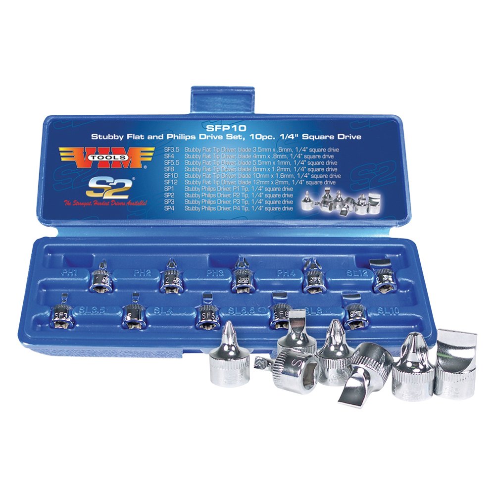 Vim Tools VIMSDI100 Screwdriver Set Flat & Phillips - 