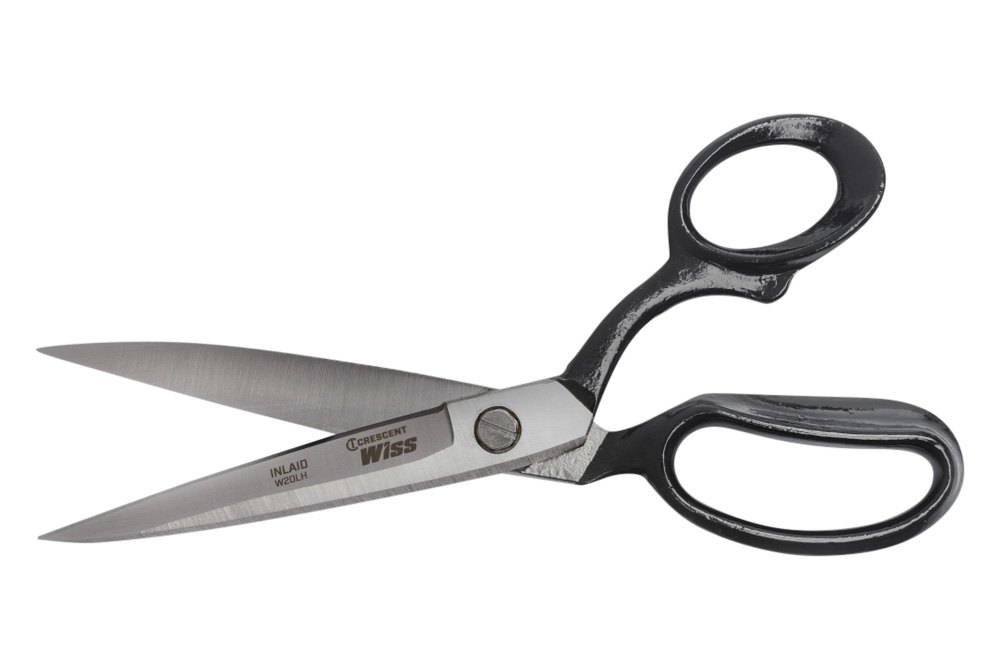 Wiss Heavy-Duty Shears: 10-3/8 OAL, 5 LOC - Use w/ Composite Materials, Fabrics & Upholstery, Left Hand | Part #W20LH
